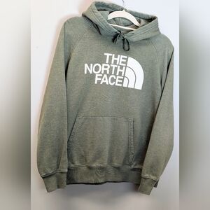 The North Face Sweater Womens M Green Hoodie Pockets Long Sleeve Pullover